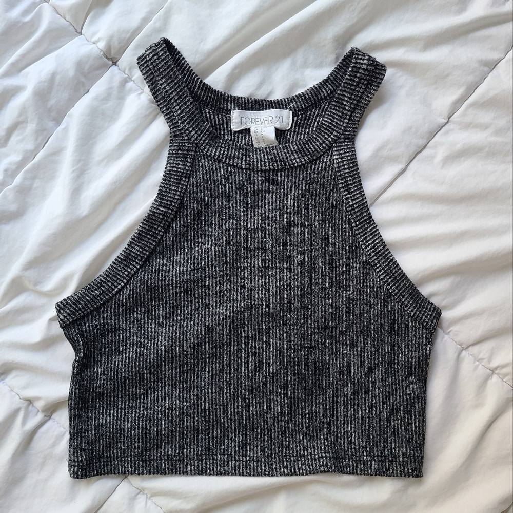Forever 21 Gray Crop Tank Top